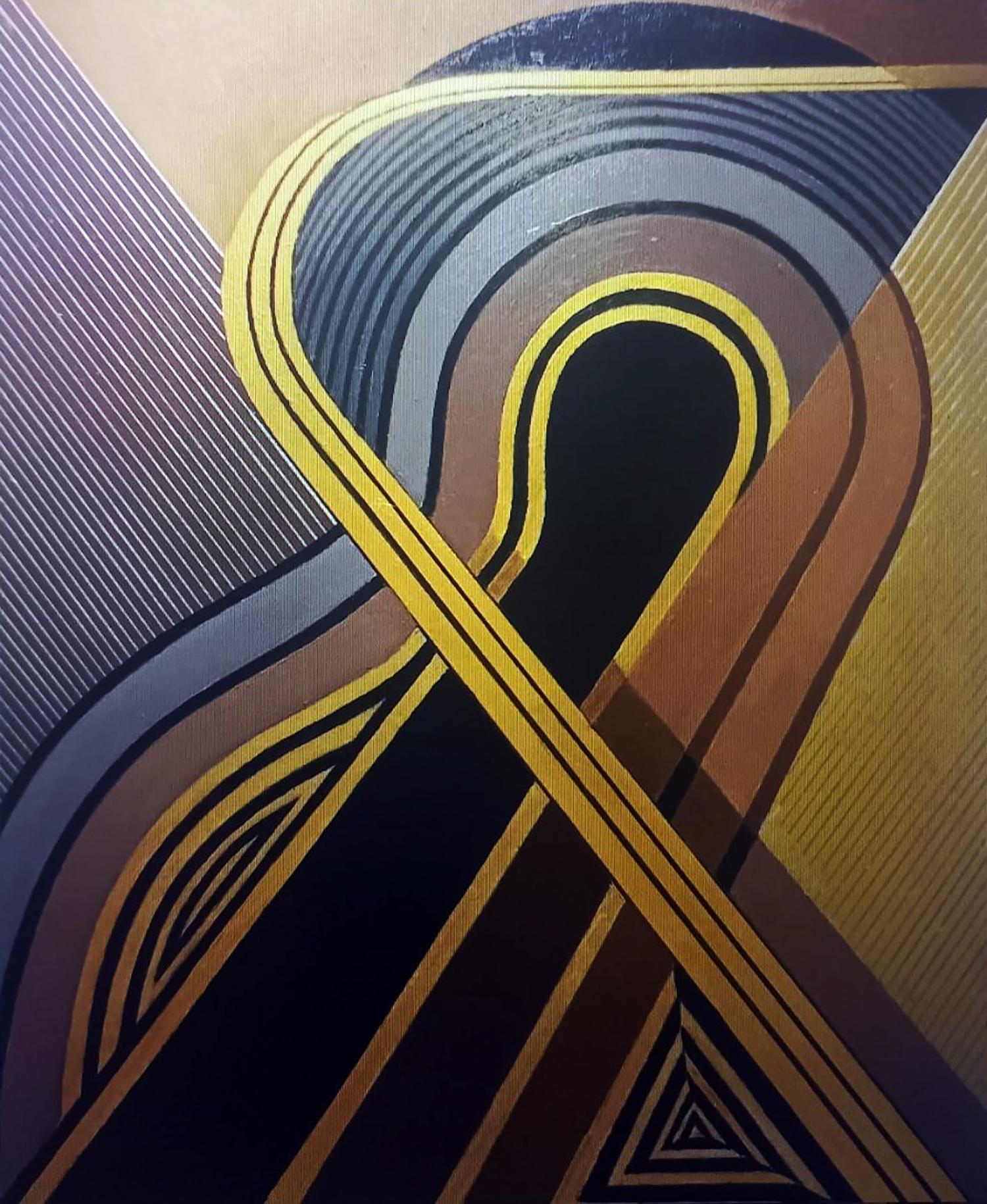 Oil painting Coherence by Alexander Strashevich, abstract geometric art