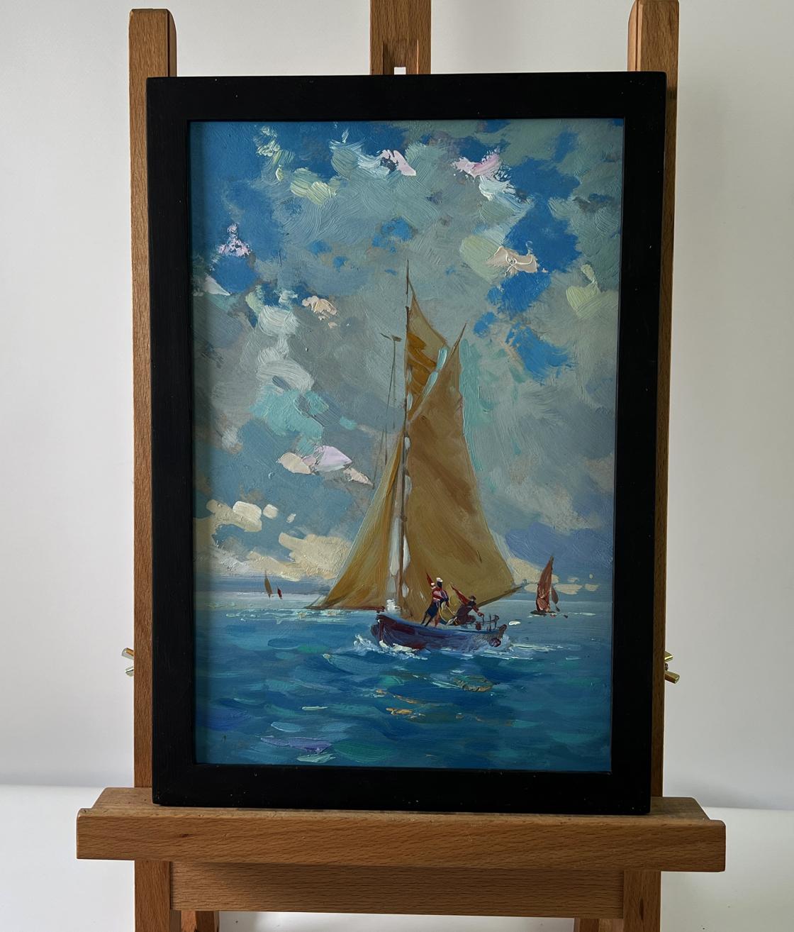 Oil painting The vastness of the seas by Yuriy Suprunchuk in black frame