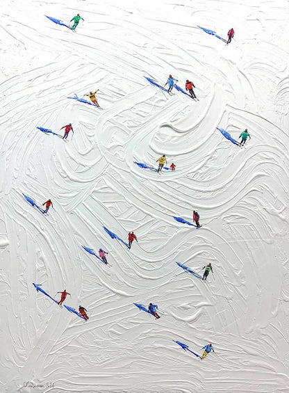 Watercolor painting Between Sky and Snow Olena Klimenko