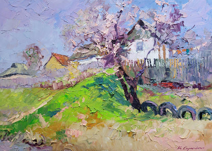 Oil painting The magic of spring by Boris Serdyuk: blossoming tree