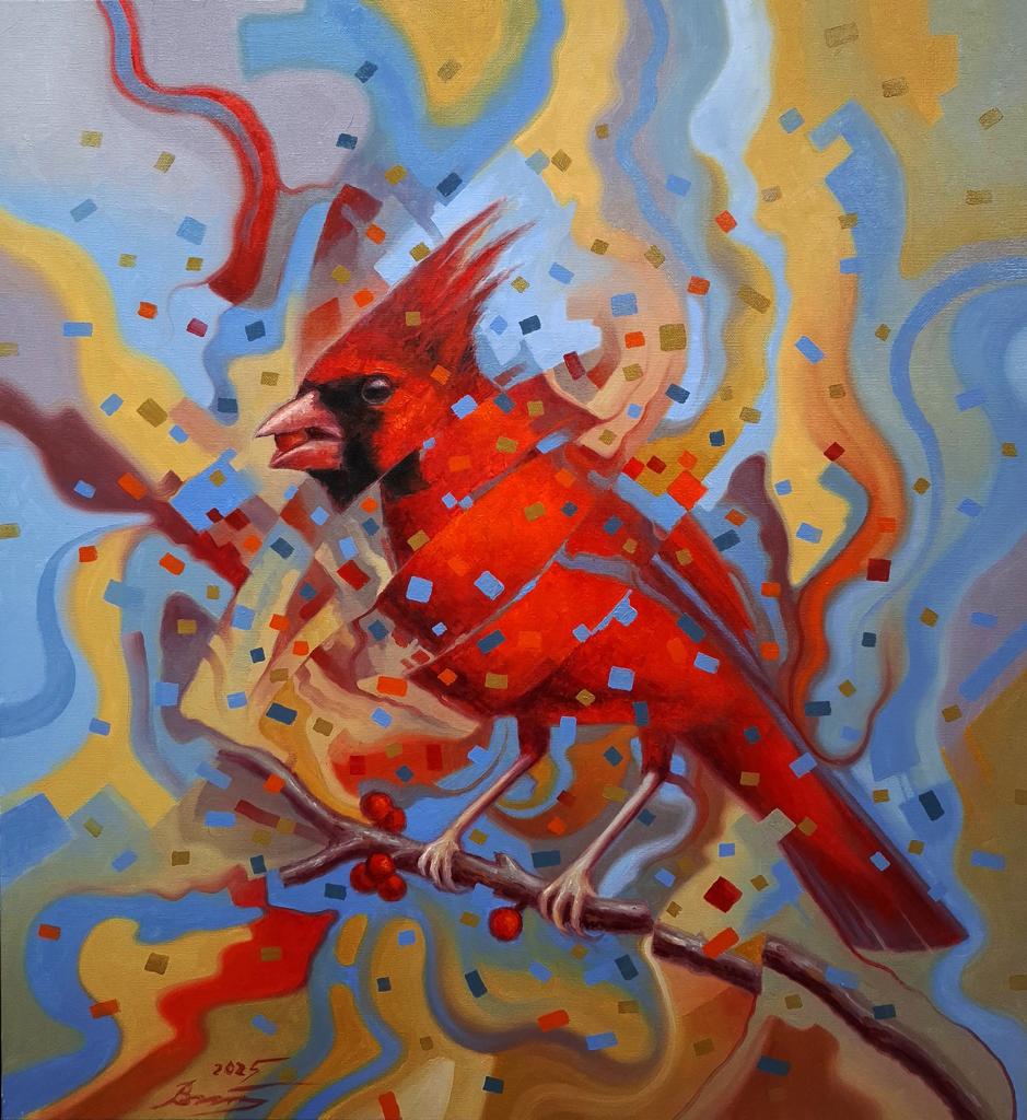 Oil painting Red Cardinal Sergey Voichenko