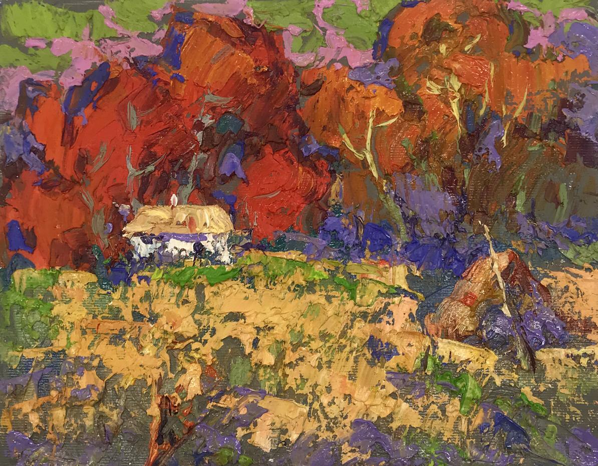 Oil painting Autumn crimson Alex Ivanyuk