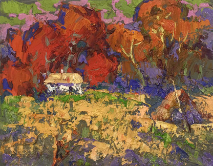 Oil painting Autumn crimson Alex Ivanyuk