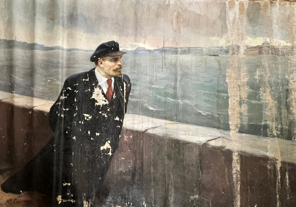 Oil painting Lenin in Thought Before the River Yuriy Smirnov