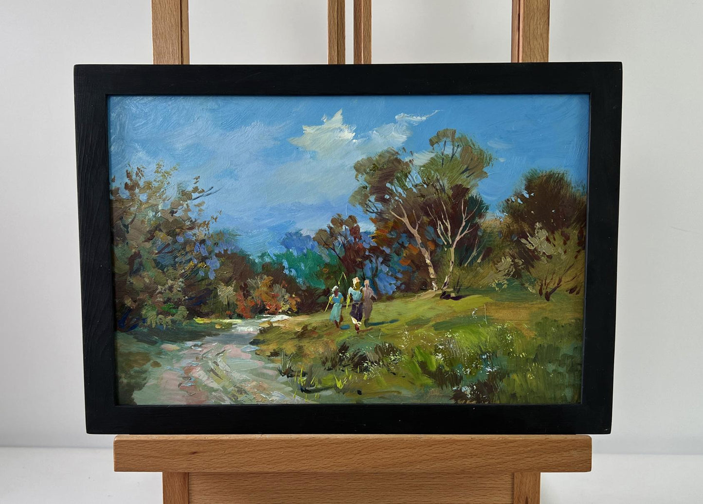 Framed oil painting A walk in the forest by Yuriy Suprunchuk