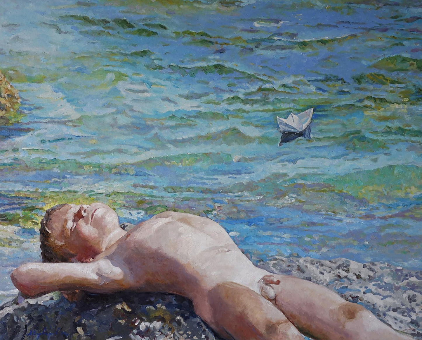 Oil painting Dreams and dreams about summer Anatoly Varvarov