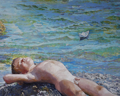 Oil painting Dreams and dreams about summer Anatoly Varvarov