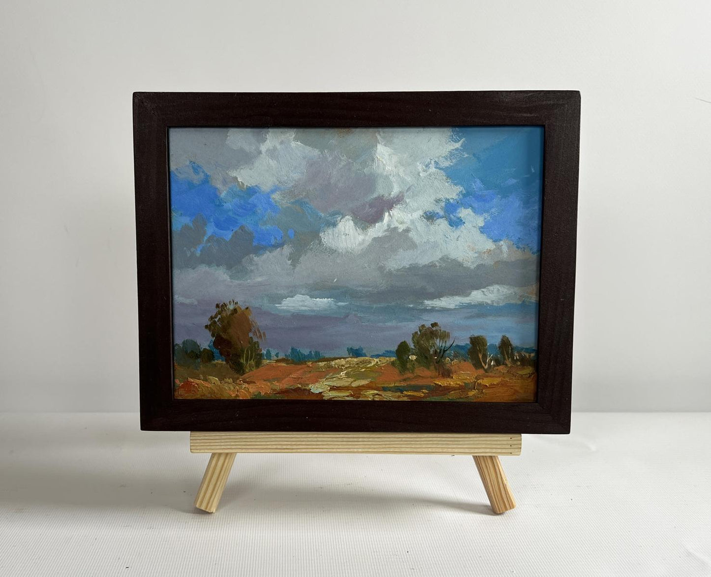 Oil painting Silence before the rain by Yuriy Suprunchuk in dark frame
