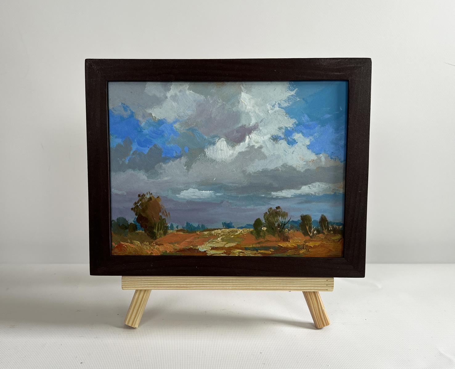 Oil painting Silence before the rain by Yuriy Suprunchuk in dark frame