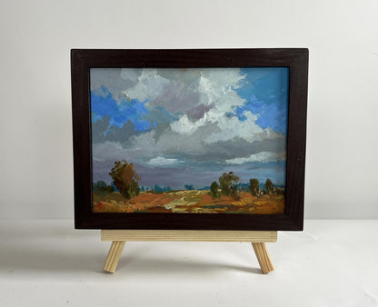 Oil painting Silence before the rain by Yuriy Suprunchuk in dark frame