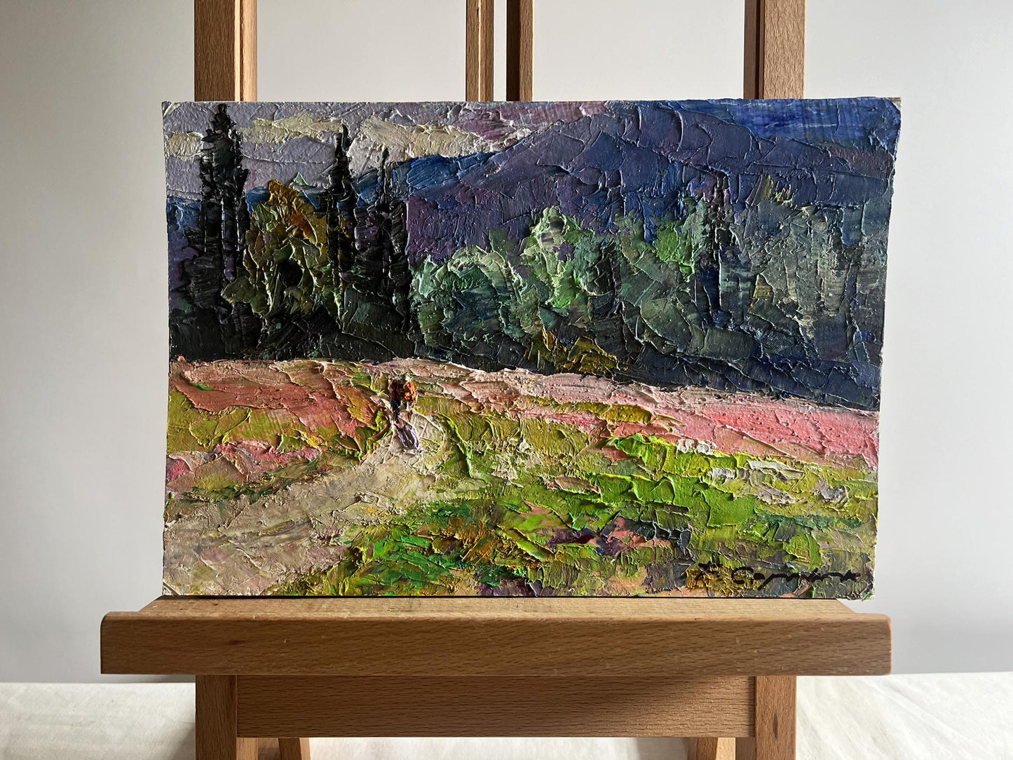 Oil painting Flowery mountain meadows by Boris Serdyuk