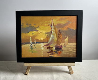 Framed oil painting In the Evening at Sea by Yuriy Suprunchuk