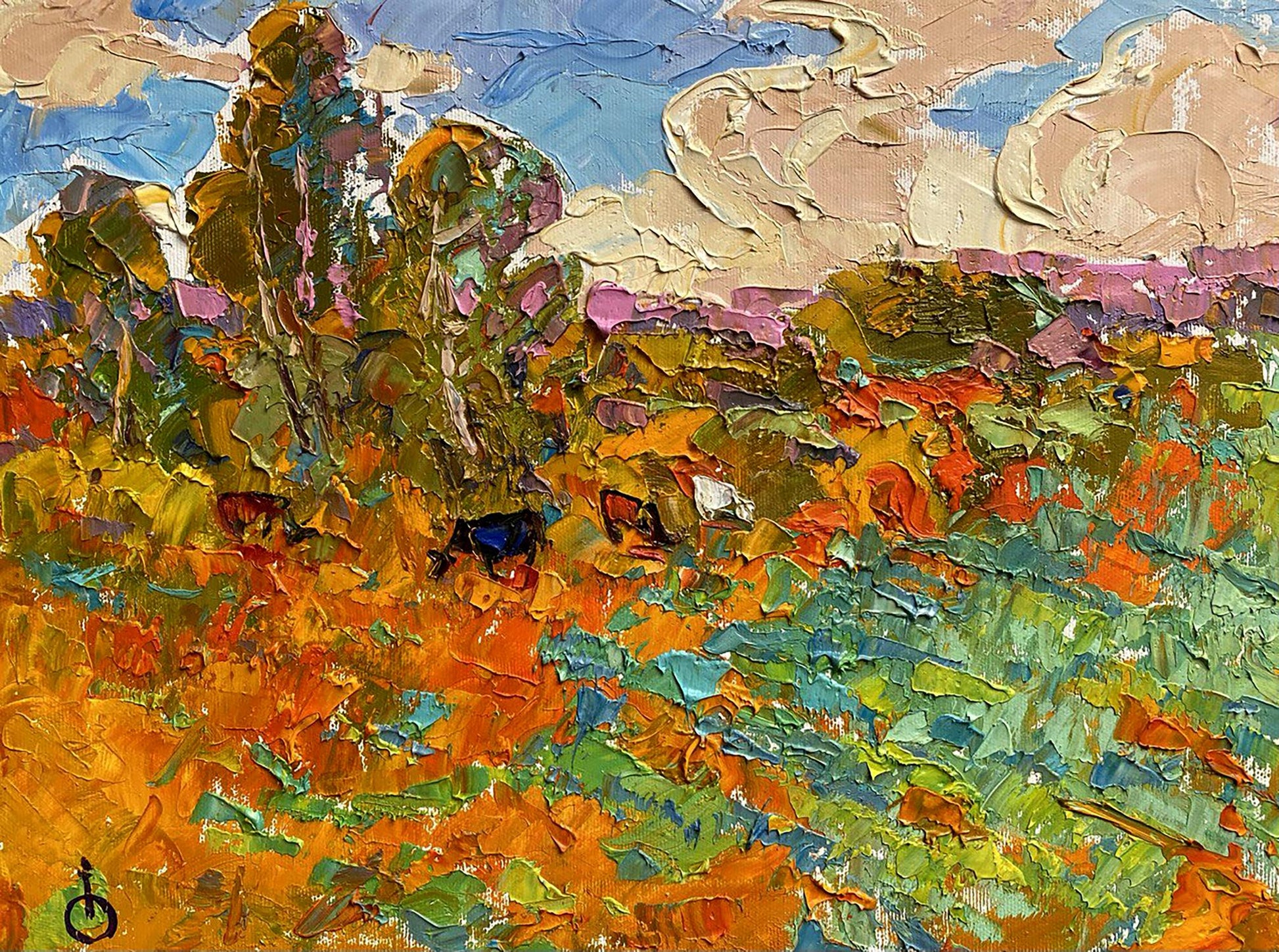 Oil painting Autumn Landscape 
