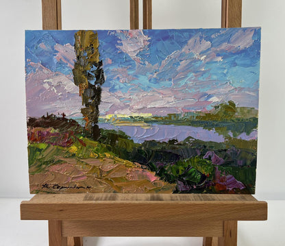 Vibrant impressionist oil painting September calm by Boris Serdyuk on canvas