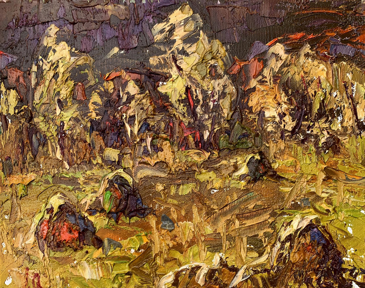 Vibrant impressionistic oil painting After haymaking by Ivanyuk Oleksiy
