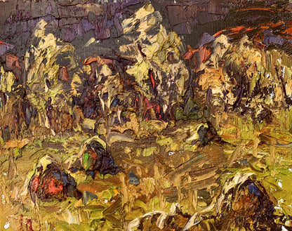 Vibrant impressionistic oil painting After haymaking by Ivanyuk Oleksiy
