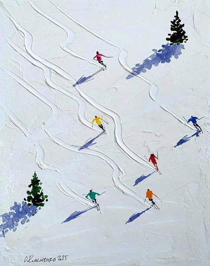 Watercolor painting Mountain Symphony Olena Klimenko