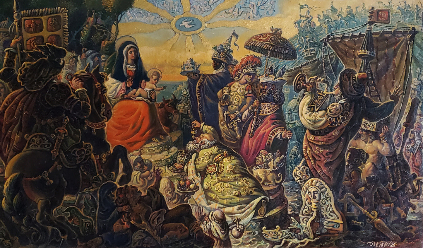 Oil painting Adoration of the Magi by Daniil Litvinov