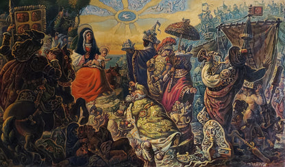 Oil painting Adoration of the Magi by Daniil Litvinov