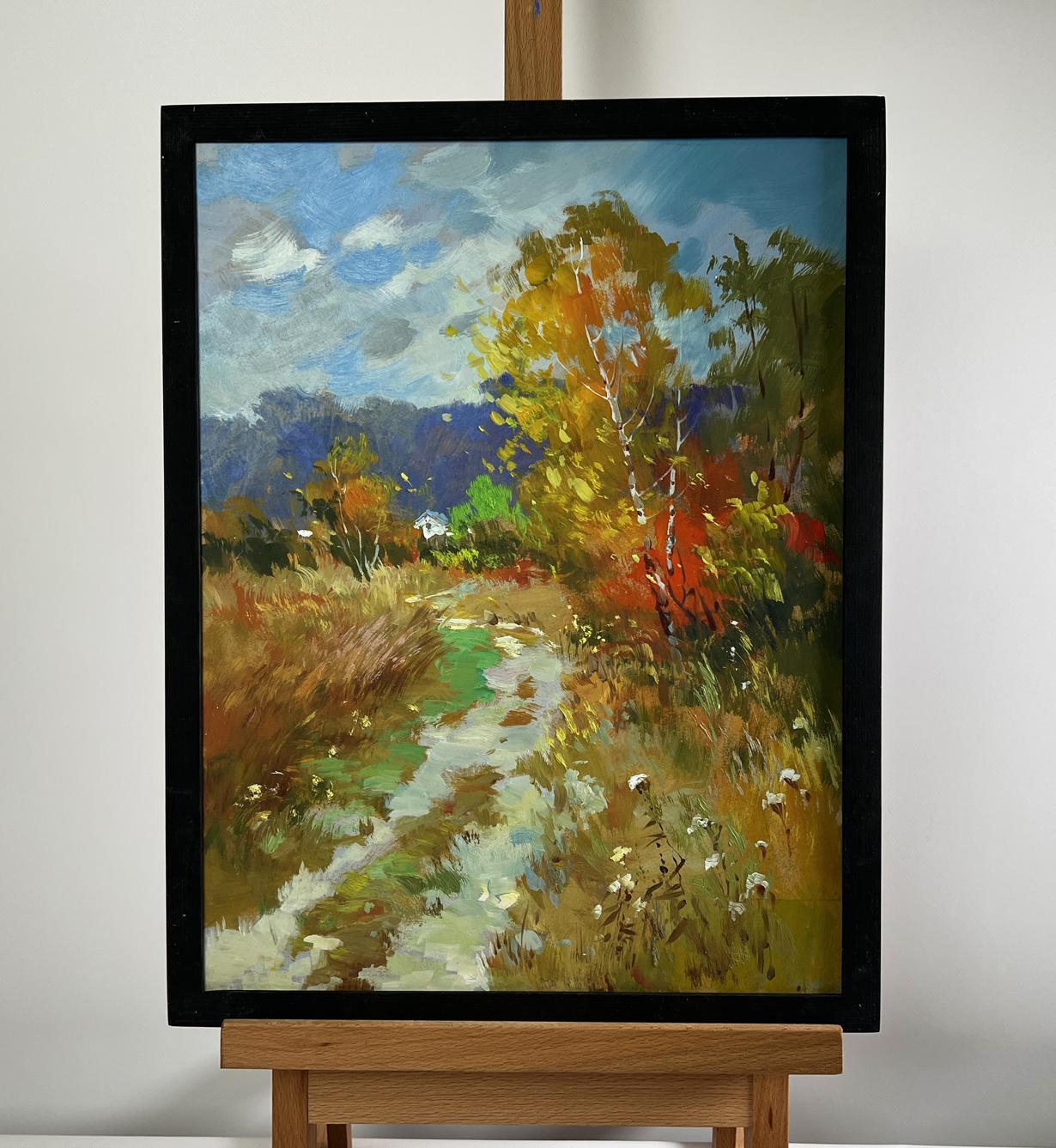 Oil painting Steps on an autumn meadow by Yuriy Suprunchuk