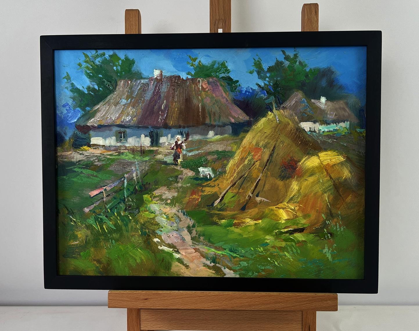 Oil painting Summer Village Life by Yuriy Suprunchuk rustic scene