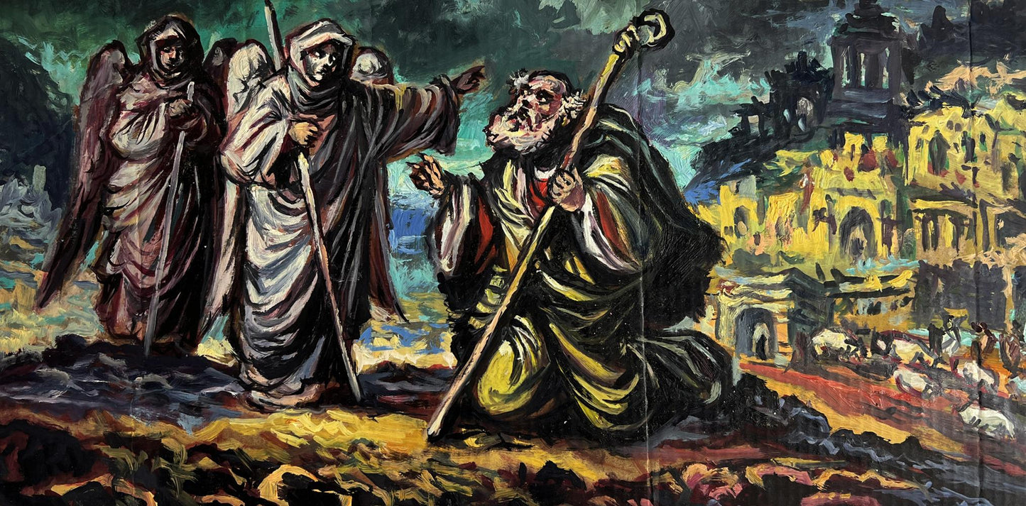 Oil painting The Messengers and Moses by Alexander Litvinov