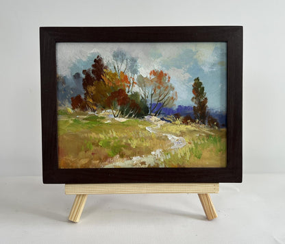 Oil painting Twilight of the autumn forest by Yuriy Suprunchuk