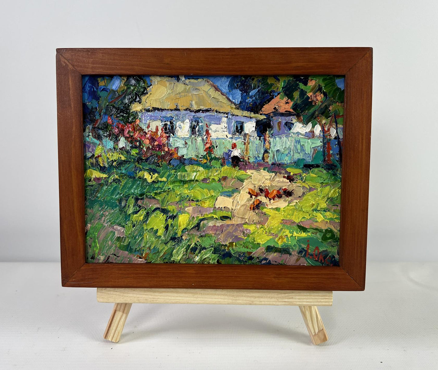 Oil painting House in the village by Oksana Ivanyuk countryside scene