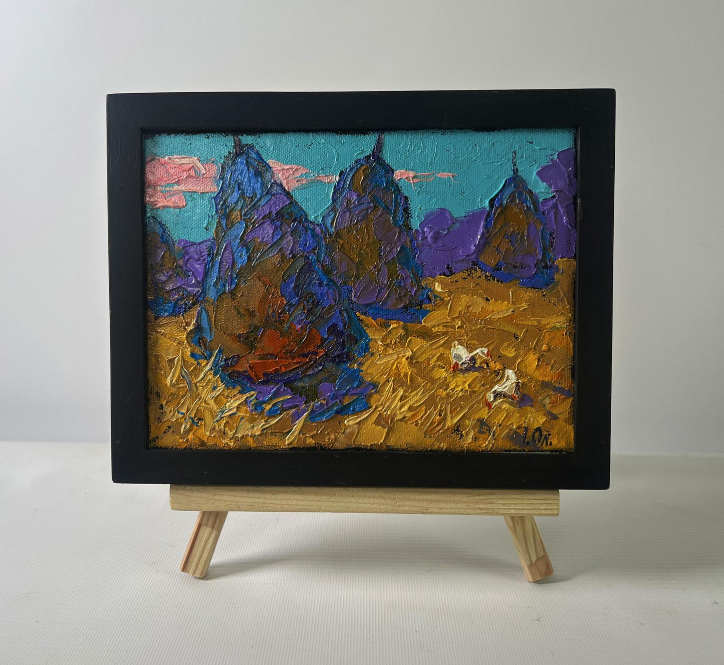 Oil painting Warm spring day by Oleksiy Ivanyuk in black frame