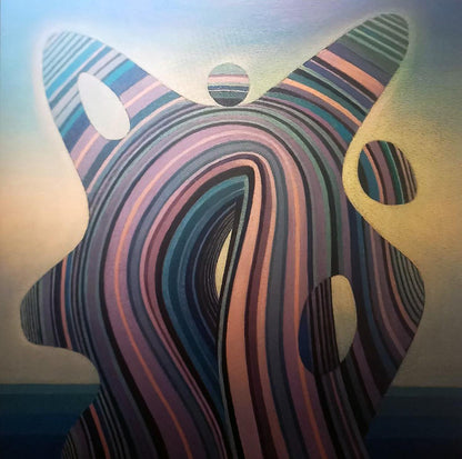 Oil painting Shell by the sea by Alexander Strashevich, abstract swirls