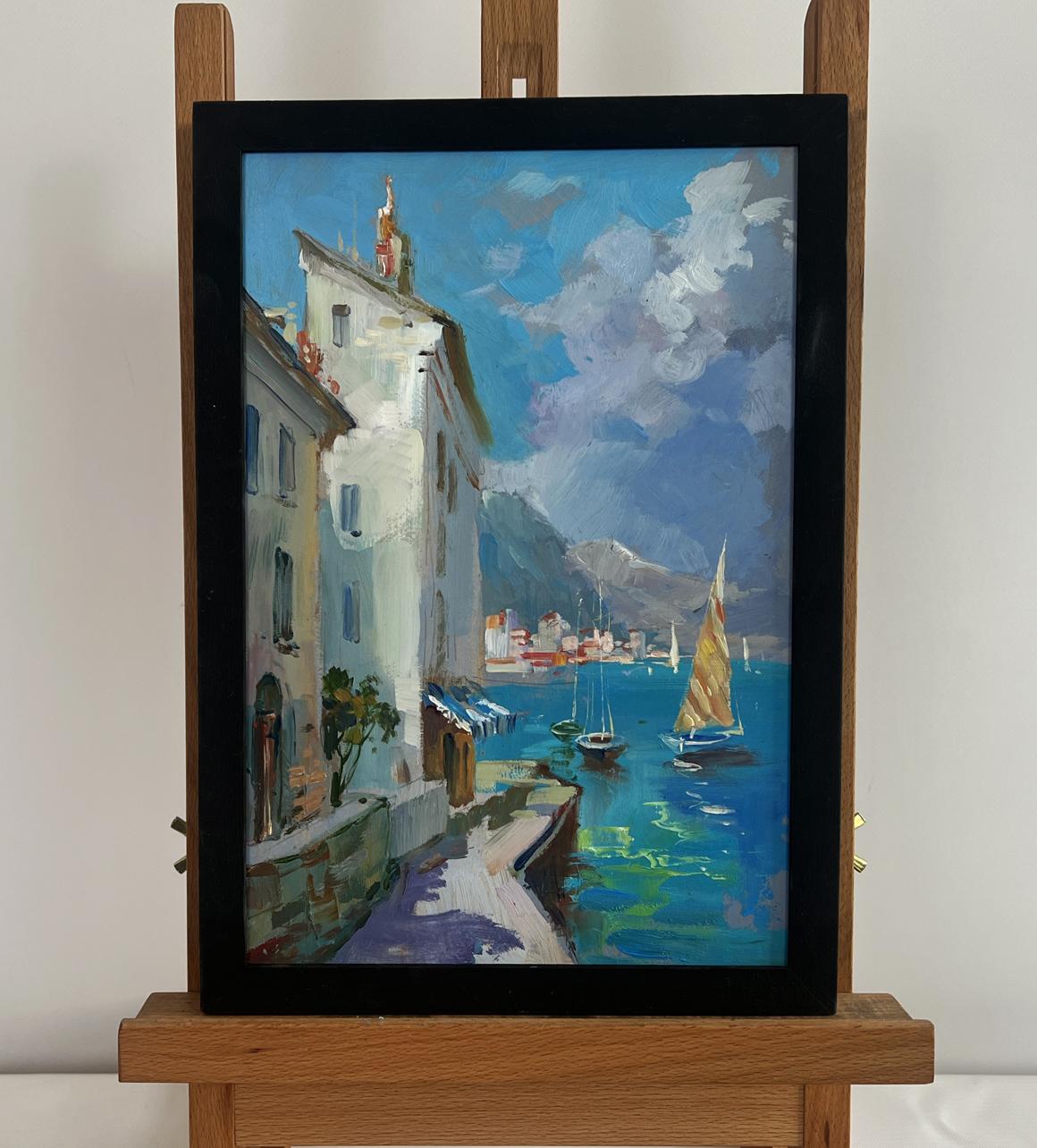 Oil painting Sunny days by the sea by Yuriy Suprunchuk, coastal scene