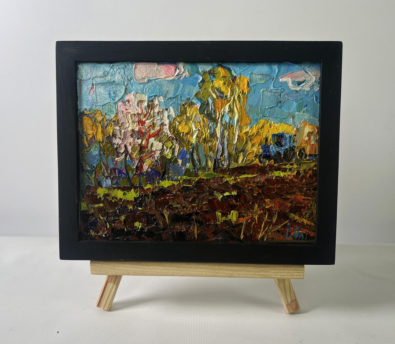 Oil painting Early spring over the village silence by Oleksiy Ivanyuk