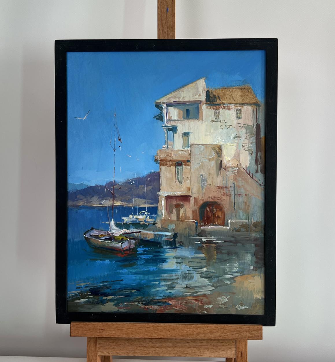 Oil painting Waiting for the Tide by Yuriy Suprunchuk coastal scene