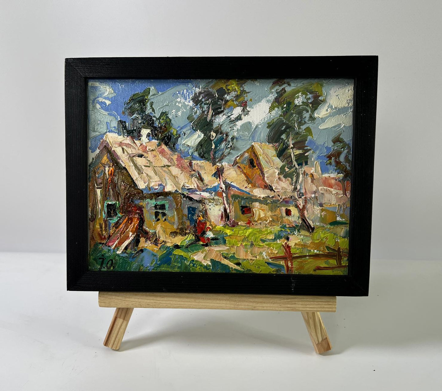 Oil painting Village courtyard by Oleksiy Ivanyuk rustic scene