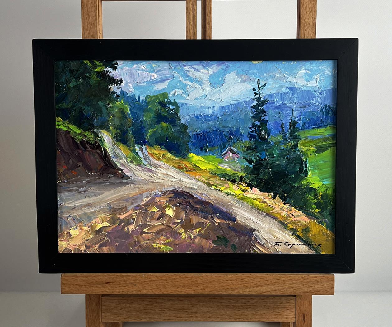 Oil painting Fresh mountain air by Boris Serdyuk in black frame