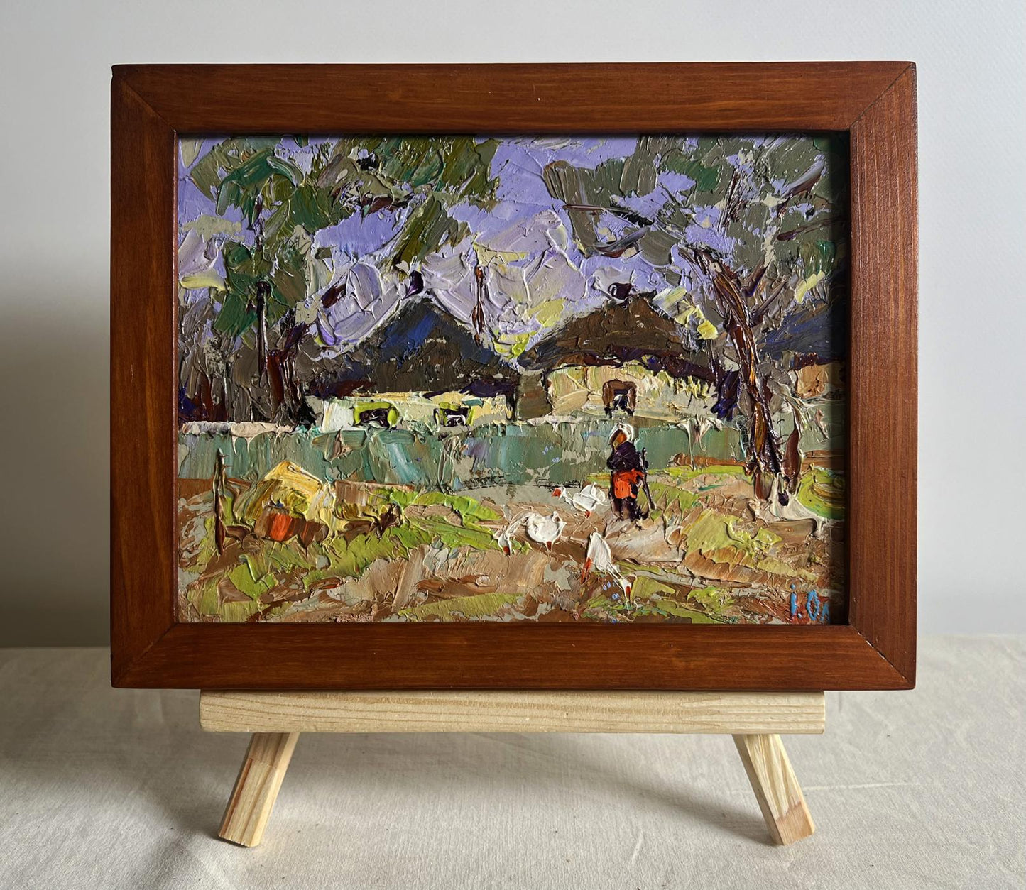 Rustic oil painting Alley in the village by Oleksiy Ivanyuk