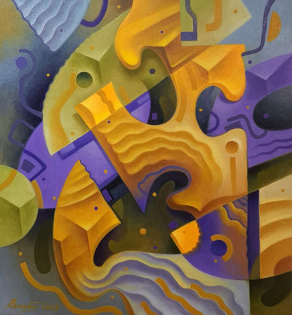 Oil painting Mental puzzles Sergey Voichenko