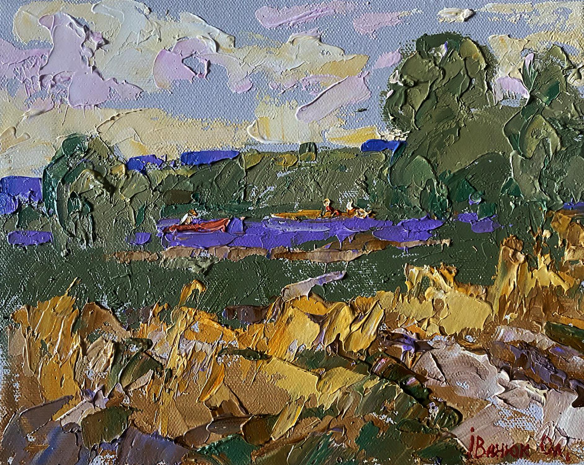 Vibrant impressionistic oil painting Small river by Oleksiy Ivanyuk