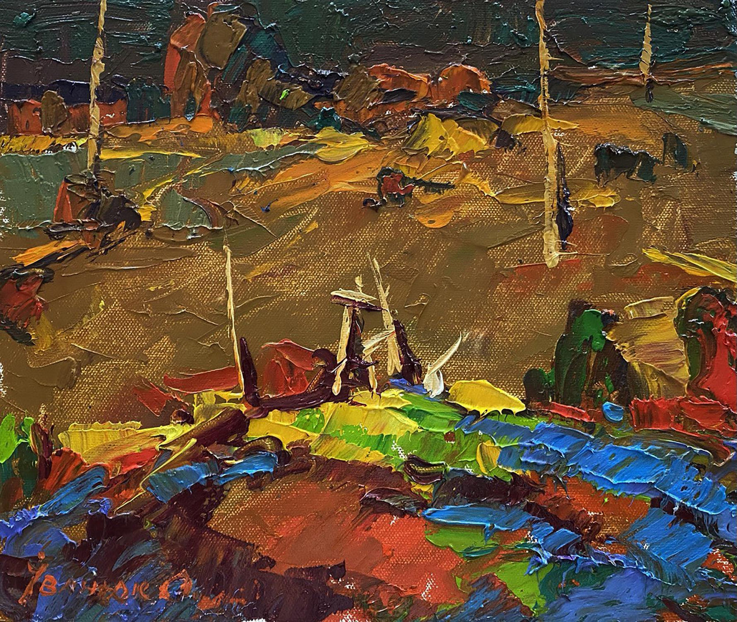 Vibrant impressionist oil painting In the Evening by Oleksiy Ivanyuk