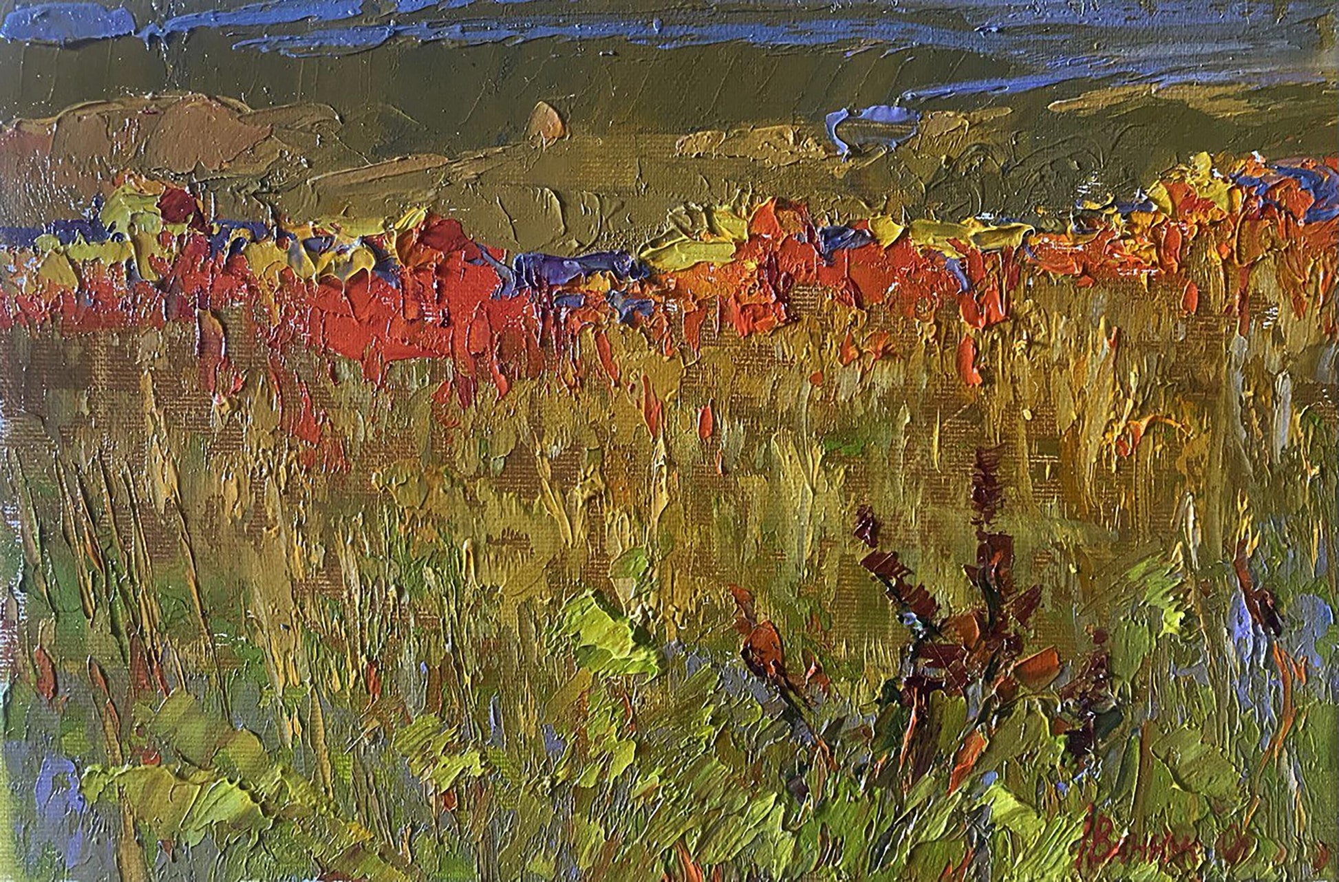 Vibrant impressionist oil painting Step to the Horizon by Oleksiy Ivanyuk
