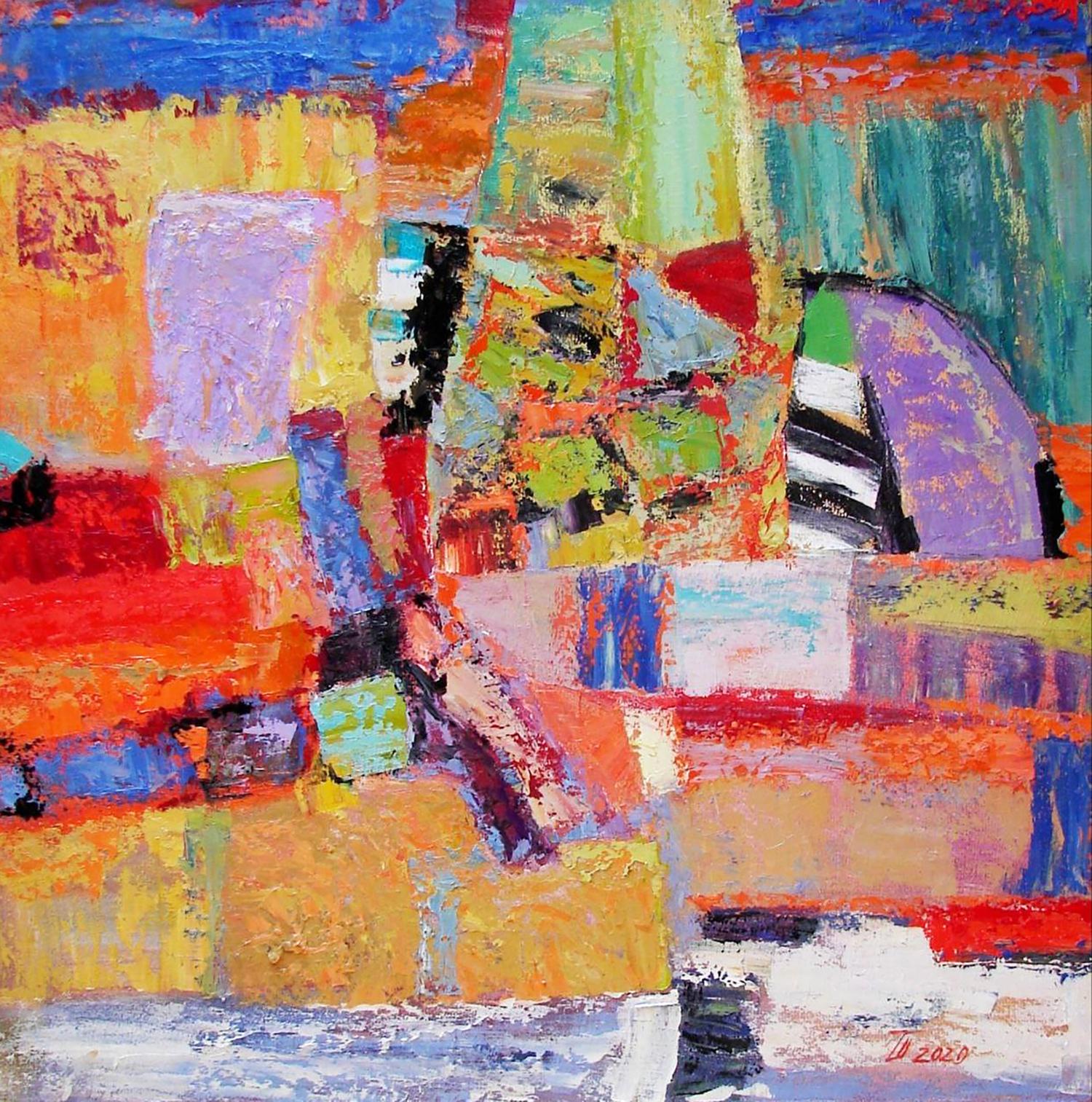 Vibrant Hot August oil painting by Tatyana Shulyak with bold textured strokes