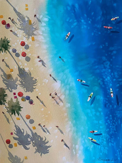 Watercolor painting Earthly Paradise Olena Klimenko