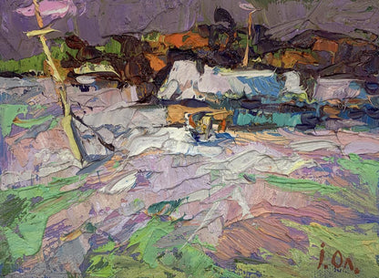 Oil painting On the edge of the village Alex Ivanyuk