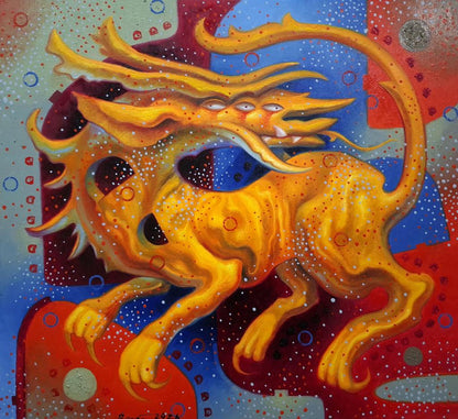 Oil painting Golden Chimera Sergey Voichenko