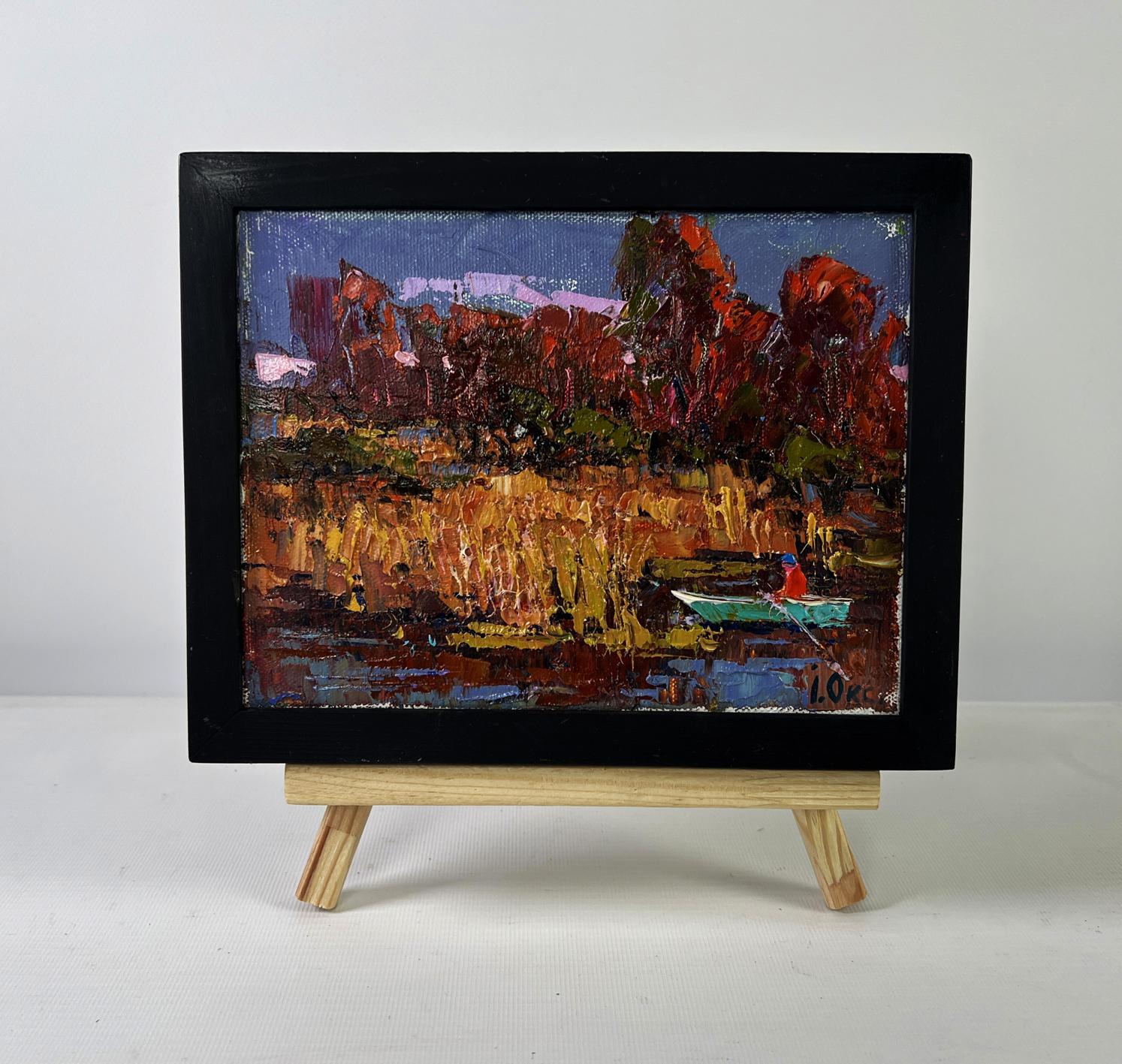 Oil painting A walk in the evening silence by Oksana Ivanyuk autumn landscape