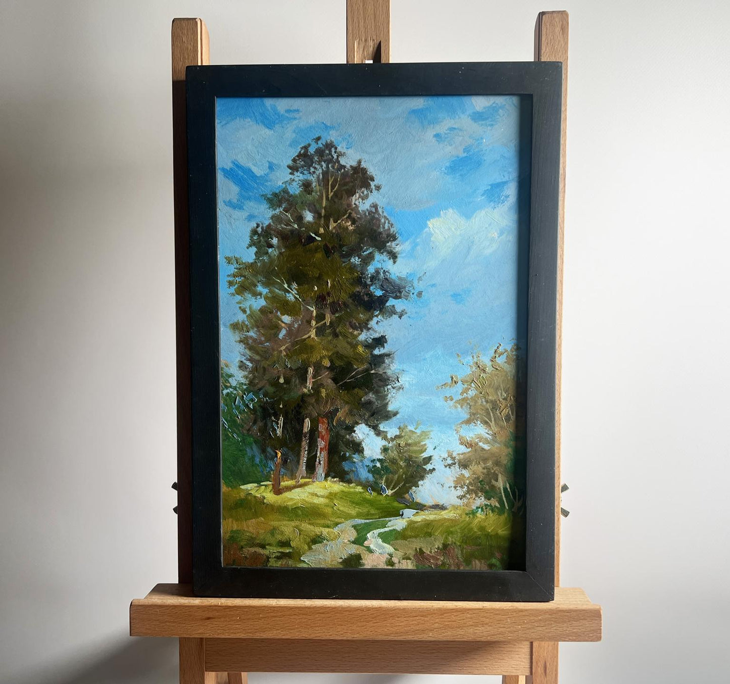 Framed oil painting Admire the summer forest by Yuriy Suprunchuk