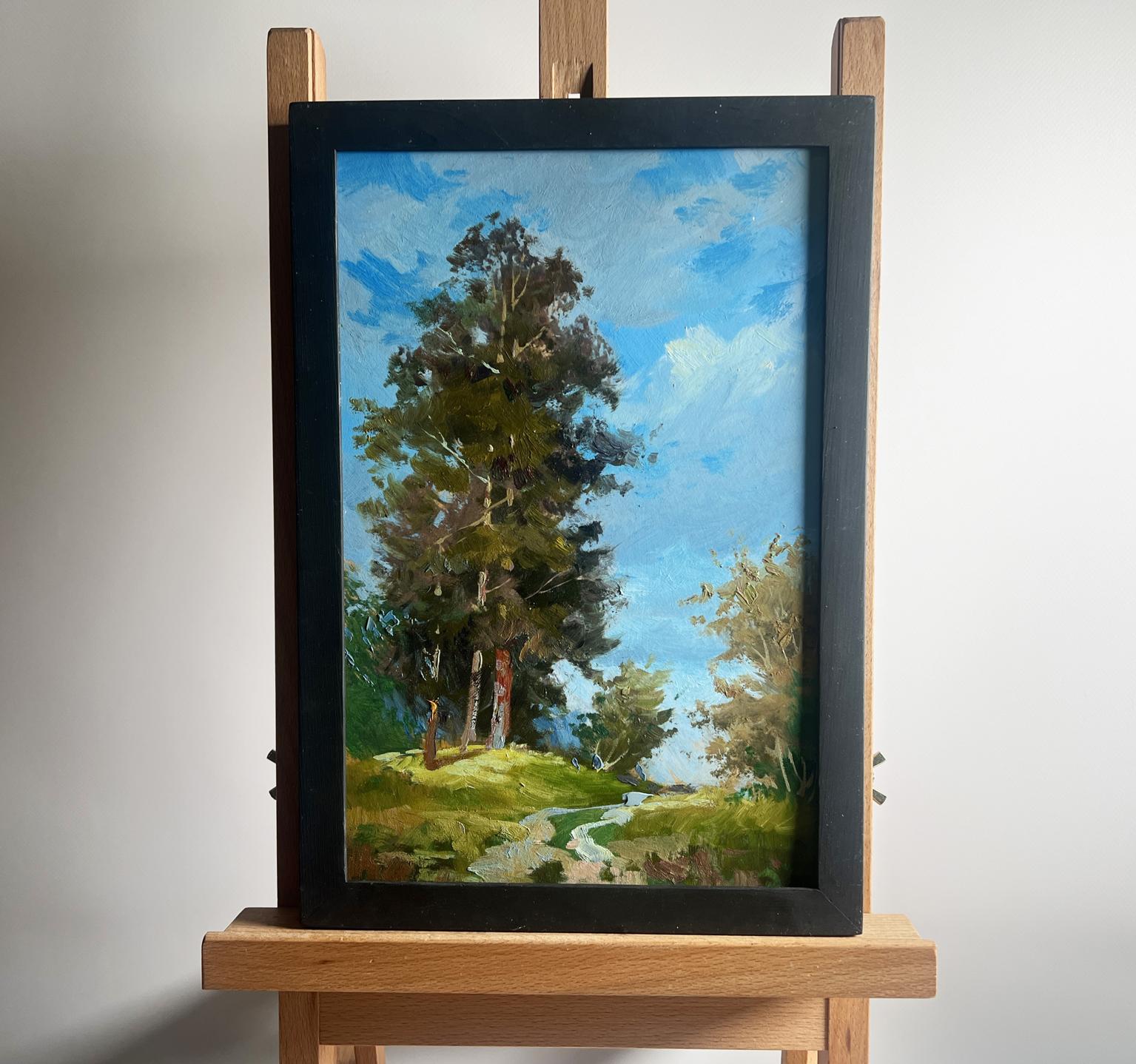 Framed oil painting Admire the summer forest by Yuriy Suprunchuk