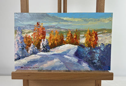 Vibrant impressionistic oil painting The Silence of Winter by Boris Serdyuk