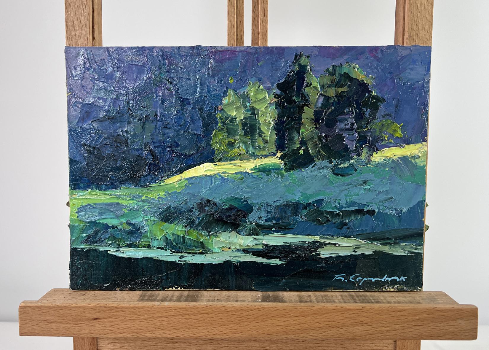 Oil painting Not far from the lake by Boris Serdyuk, vibrant landscape