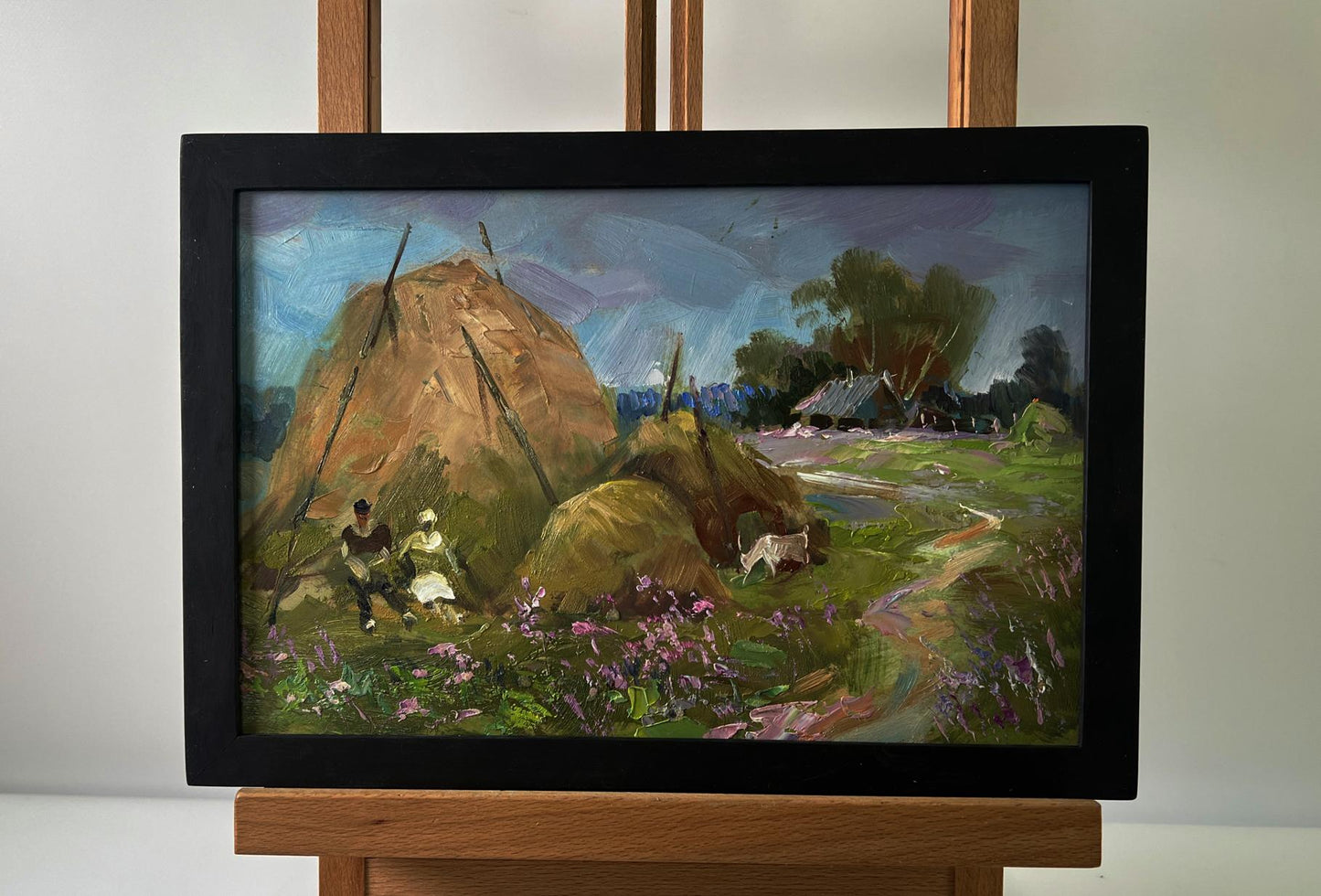 Oil painting The village was covered by clouds by Yuriy Suprunchuk
